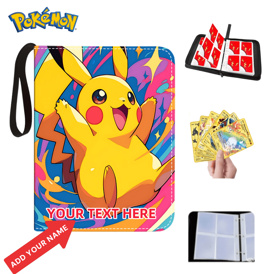 pokemon 1 pièce Cartes personnalisées Pokémon avec plusieurs options. Personnalisable avec votre texte, votre nom. Titulaire, Pikachu mignon, petit dragon de feu, Jenny, Mewtwo, Évoli, etc. Divers styles de personnalisation de carte Pokémon, albums de cartes à collectionner, porte-cartes, signatures personnalisées