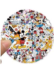 Disney 50 miếng dán vinyl chính hãng, họa tiết bạn bè, chống thấm nước, hình hoạt hình, thích hợp dán lên bình nước, máy tính xách tay, cản xe, máy tính để bàn, điện thoại, mũ bảo hiểm, ô tô và các vật dụng trang trí khác. - Nhiều màu - Xem 5