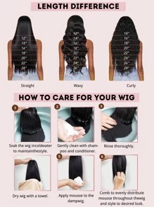 200% 密度棕色直发鲍勃假发 13x4 蕾丝前假发 高清透明蕾丝前假发 人发混合直发假发 预拔婴儿头发 女士无胶假发 巴西前假发 齐肩鲍勃造型，自然造型，短发假发 适合日常佩戴