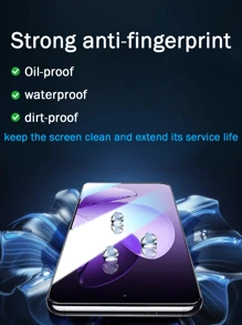 3 件高清钢化玻璃屏幕保护膜，适用于 OPPO 系列，防刮擦，表面光滑，防指纹，易于安装屏幕保护必需品，适用于日常防护、办公室、家庭手机屏幕保护膜手机配件防水防震防摔全覆盖 - 彩色 - 查看 2
