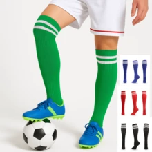 Kit 4 Pairs Of Adult Striped Sports Football Socks - Green - View 1