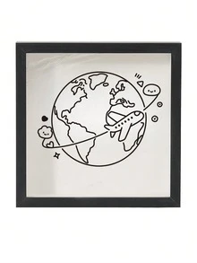 1pc Display Frame Money Bank Ticket Holder For Travel, Concert Tickets Storage School Supplies, Back To School - Round Earth - View 17