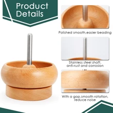 一款用于珠宝首饰生产的串珠机，配备1个珠宝棒铲或1个珠宝专用镊子带铲，方便旋转木粘土串珠机，用于制作腰围、手链、项链等串珠产品