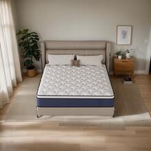 8/12/14 Inch Memory Sponge Mattress With Bagged Springs, Medium Softness And Hardness, Queen Size Mattress,King Sizes Mattress, Full Size Mattress, Twin Sized Mattress, Boxed, High-Quality Mattress, Modern Bedroom Home. - Xanh và trắng - Xem 2