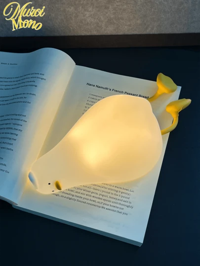 灯，房间装饰灯，可爱鸭子 LED 夜灯，平躺鸭子夜灯，3 级亮度和触摸控制，可充电和定时器，适合生日节日儿童女孩的家庭卧室礼物，床边房间装饰，梳妆灯，仙女灯