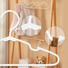 10/20pcs Plastic Hangers - Closet Hangers, Grey, Pink, Green, White, Blue, Black, Small Size Hangers, Suitable For Shirts, Dresses, Clothing Storage Organization, Hangers, Fashionable Hanger Design, Sturdy Hanger Design