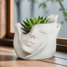 艺术脸硅胶模具 - 可重复使用的 DIY 蜡烛、树脂和多肉植物花盆套件 - 哥特式家居装饰、万圣节道具和黑暗学院创意礼物（博物馆品质雕塑设计