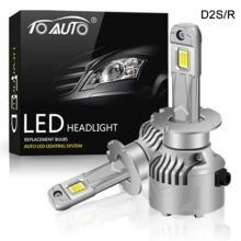 TOAUTO D系列150W D1S D3S LED大灯泡12V 24V Canbus 无错误D4S D2S LED灯D4R D2R汽车灯40000LM自动灯6500K