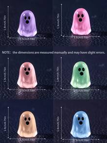 30/15/5pcs Creative Night Light Little Ghost Jumps, DIY Luminous Dark Mini Ghost Decoration Kit, Micro Landscape Halloween Decoration, Desktop Decoration, Halloween Widgets, Festival / Birthday / Halloween Gifts
