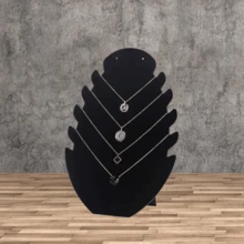 1 pezzo Nero Singolo, Set da 2 pezzi Elegante Supporto per Collana in Peluche, Cavalletto Organizzatore per Gioielli