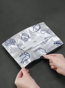 10pcs Reusable Aluminum Foil Food Storage Bags With Zipper - Thick, Leak-Proof, Self-Sealing, Perfect For Fresh Fruits & Vegetables, Ideal For Meal Prep & Pantry Organization, Pantry Organizers And Storage ﻿