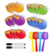 苍蝇拍空白卡片幼儿园拍拍游戏蒙特梭利教育DIY学习卡教具