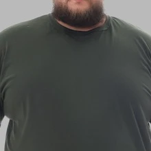 Men's Plus Size Astronaut Moon T-Shirt - xanh quân đội - Xem 3