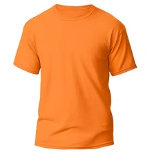 KIT 3 Basic Plain Men's T-Shirts 100% Cotton 30.1 - Xanh nhạt + Hồng nhạt + Cam - Xem 4