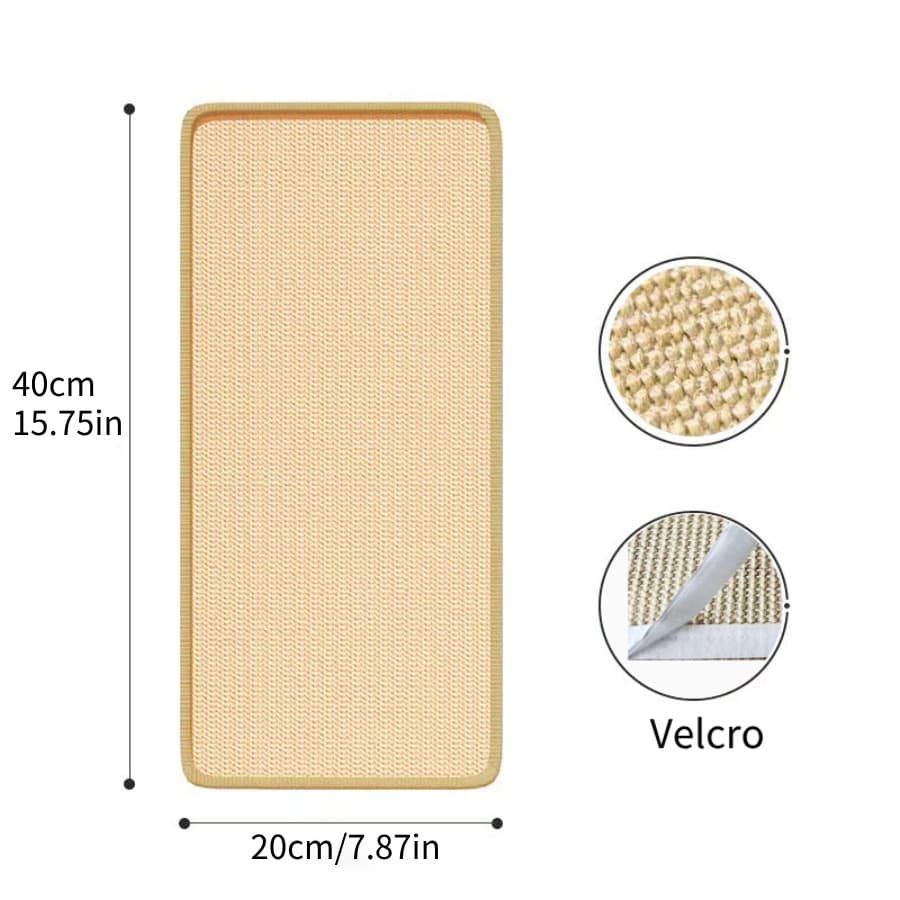 PETSIN 1 PIEZA Tablero rascador de sisal resistente para gatos, alfombra antiarañazos de alta resistencia, regalo para gatos para sala de estar, dormitorio, sofá, pared, que promueve los hábitos de rascado, regalo para el Día de San Valentín, Acción de Gracias, cumpleaños - Multicolor - Añade 11