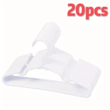 10/20pcs Plastic Hangers - Closet Hangers, Grey, Pink, Green, White, Blue, Black, Small Size Hangers, Suitable For Shirts, Dresses, Clothing Storage Organization, Hangers, Fashionable Hanger Design, Sturdy Hanger Design