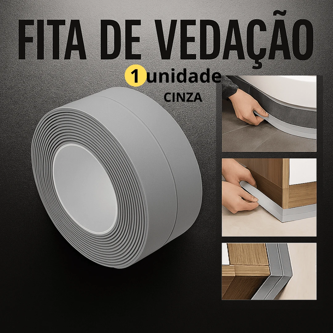 Waterproof Kitchen And Bathroom Adhesive Sealing Tape For Grout And Trim - 1條灰色絲帶 - 查看 1