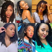 CEXXY 0,6 Breite Dreadlocks, brasilianisches Echthaar, gehäkelte Zopf-Haarverlängerung, Echthaar-Loc-Extensions, 10 Stränge Dreadlock-Extension, Echthaar, vollständig handgefertigt, Echthaar-Dread-Extension für Männer, Frauen und Kinder, Echthaar-Locs können gelockt und gefärbt werden, 15,2 - 50,8 cm, 1B