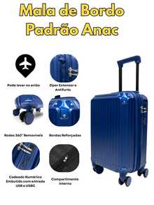 Elegance Carry-On Suitcase - 藍色 - 查看 1