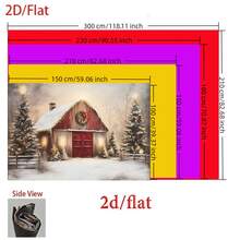 1pc Christmas Barn Banner, Snowflake & Christmas Tree Design, Suitable For Christmas Party, Photo Booth Prop Decor Background, Anniversary, Garden, Wall Art, Indoor/Outdoor, Home Decor, Party Decoration, Merry Christmas Home Decor