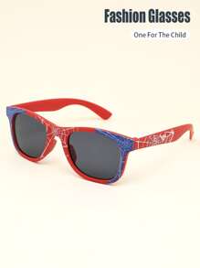 1 Pair Kids/Adults Spider Cartoon Frame Coated Lens Classic Retro Casual Fashion Glasses, Suitable For Daily, Holiday, Party Use