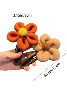 1 Peça Presilha de Cabelo de Flor de Pelúcia de Alta Qualidade para Mulheres, Grampo de Cabelo para Penteado, Grampo de Cabelo Grande, Alternativa a Grampos de Cabelo Tipo Garra, Presilhas de Cabelo