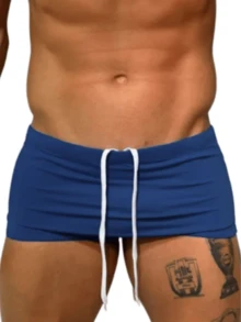 Kit 2 Adult Men's Swim Trunks Summer Beachwear With UV50+ Sun Protection P.FB - BLACK/BLUE - View 3