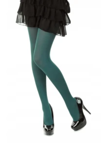 1 Pair Women's Retro Fashion Dark Green Tights - Dark Green - View 2