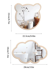 1 件亚克力镜面墙艺术和杨木动物婴儿房装饰：几秒钟内打造时尚儿童房装饰 - 彩色 - 查看 6