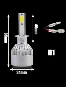 Pair Of C6 Super Led Lamps 6000K H1 H3 H4 H7 H11 H13 H16 H27 HB3 HB4 12V To 24V - H1 - 查看 2