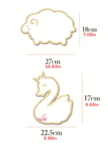 1 件亚克力镜面墙艺术和杨木动物婴儿房装饰：几秒钟内打造时尚儿童房装饰 - 彩色 - 查看 9