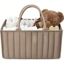 1pc Baby Diaper Caddy, Stylish Diaper Storage Box, Diaper Basket - Newborn Baby Shower Party And Baby Essentials, Suitable For Nursery Organization, Mommy Bag For Baby Travel, Travel Clothes Storage Bag - Fashionable Diaper Basket Organizer, Fit For Changing Table - Multicolor - View 9
