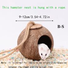 1Pc Reptile Vines Plants With Coconut Shell Ladder Hideout Hermit Crab Decor For Bearded Dragon Lizard Chameleon Tortoise Snake