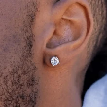 2 Paires De Boucles D'oreilles Magnétiques En Acier Inoxydable Pour Homme Et Femme, Non Percées, Hypoallergéniques, 6mm