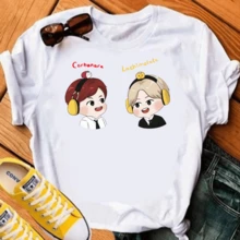 Camiseta Carbonara Bangtan Army Camisa básica Algodão Coleção Fãs Kpop Banda Coreana - Branco - Visão 1