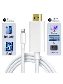 1080P 高清电视线 Lightning 转高清电视线传输视频高清电视数字 AV 适配器线适用于 14 13 12 11 Pro Max 6s 8 7 Plus XR XS iPad Mini Air - 白色 - 查看 4