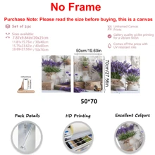 3 件薰衣草帆布艺术印刷品 - 带有紫色花朵的乡村花瓶，非常适合家庭、办公室、酒吧、咖啡厅、教室、宿舍装饰、毕业典礼、适合室内/室外使用的多功能墙面装饰、室内墙面装饰乡村装饰自然美学、薰衣草装饰 - 可用作礼物、卧室、办公室、客厅、咖啡厅、墙面装饰、家庭和宿舍装饰带框墙面艺术 - 帆布（可提供画框）