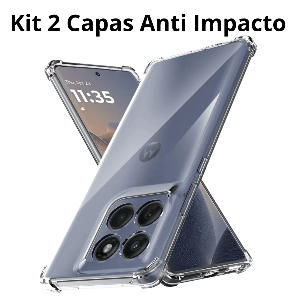 Kit 2 Transparent Anti-Impact Case Covers For All Motorcycle Models - Clear - View 1