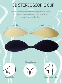 2 confezioni di reggiseni invisibili push up a forma di mango per donne, adatti per abiti da sposa, reggicalze, reggiseni - adatti per reggicalze, abiti, body
