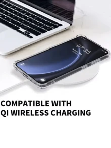 Juego de estuche protector 3 en 1 de silicona TPU de cobertura completa compatible con teléfonos , incluye estuche de teléfono con protector de pantalla [2 piezas], compatible con desbloqueo de huella digital, protector de pantalla de vidrio templado resistente a los arañazos y de alta definición, estuche de teléfono transparente y absorbente de golpes, cubierta flexible de silicona TPU transparente, a prueba de agua, regalo de cumpleaños internacional, no la versión nacional - transparente - Ver 6