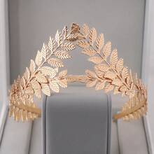 Baroque Leaf Crown Hairband Headpiece - Women's Hair Accessories For Wedding, Bridal And Bridesmaid Gifts And Holiday, Birthday Gifts