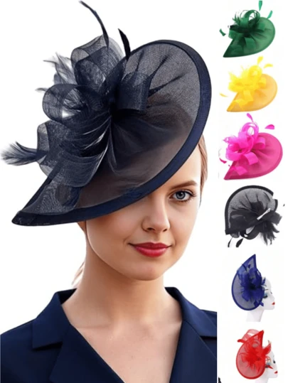 1Pc Ffascinators Hats For Women Fancy Moon Shape Tea Party Hats 2024 Elegant 1950s Kentucky Derby Hats Feather Hair Clip For Bride Wedding Party Birdcage Veil Headband Flower 1920s Headpiece For Horse Race Vintage Bridgerton Fedora Beret Hats 50s Outfit Church Hats Black Veil For Funeral 1940s Dresses Victorian Hat Pillbox Hats Lolita Accessories For Women Girl Birthday Mother's Day Halloween Christmas Gift