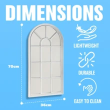 Window Style Mirror Living Room Decor Hallway Home Panel Wall Glass 70Cm Garden Modern For Bathroom And Hallway Decoration Stylish Mirror - 預設 - 查看 7