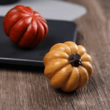 Decoración de calabaza de madera estilo gótico, accesorios creativos nórdicos para el hogar, vestíbulo, sala de estar, figura temática de cosecha de jardín