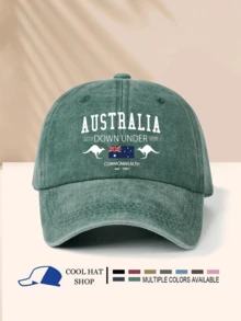 澳大利亚国旗和印花，时尚休闲百搭可调节男女通用袜子，舒适四季必备 - 水洗帽 - 查看 9