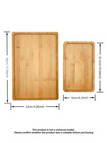 1/2 piezas Bandeja de servir de bambú y madera, plato de cena, bandeja de servir, bandeja de desayuno, bandeja de restaurante y cocina, bandeja de frutas, bandeja de café, bandeja de té, bandeja de aperitivos, decoración de sala de estar, adecuada para hoteles, restaurantes y uso doméstico para servir frutas, postres, aperitivos, festivales, Acción de Gracias, Navidad, Año Nuevo, al aire libre, playa y patio multifuncional.