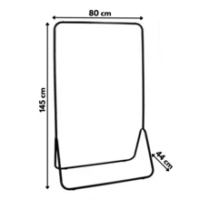 1 pieza Perchero de pie, dormitorio, sala de estar, dormitorio, percha de pie, Expositor de Ropa para Sala o Dormitorio, Gran Capacidad, Fácil de Montar (80 x 44 x 145 cm; Negro) - Negro - Ver 2
