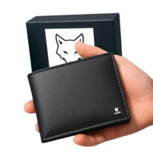 Men's Slim Wallet With Card Holder In Black In Box - Black - View 1