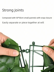 Nejlue Artificial Flowers/Plants1111 Home & Living 1 件人造常春藤隐私栅栏屏风、花园栅栏、人造植物叶栅栏、可扩展隐私屏风、人造树篱板户外装饰栅栏，适用于家居装饰、房间装饰、花园装饰、墙面装饰、室内外装饰、卧室装饰、婚礼装饰、餐桌装饰、派对装饰、万圣节装饰、生日装饰、秋季装饰 - 墨綠色 - 查看 6