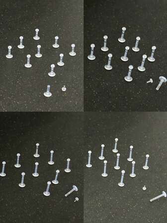 10pcs/Set Acrylic Round Ball Lip Studs/Earrings, Soft PP Material Push-In Lip Studs, Nose Studs, Earrings, Suitable For First-Time Piercing Wearers (Comes With Storage Box)